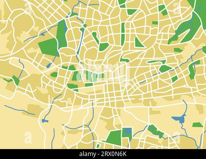 Mehrschichtige Vektorillustration von Johannesburg. Stock Vektor