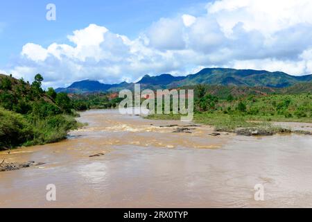 Landschaften im Zentrum Madagaskars. Stockfoto