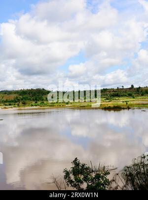 Landschaften im Zentrum Madagaskars. Stockfoto