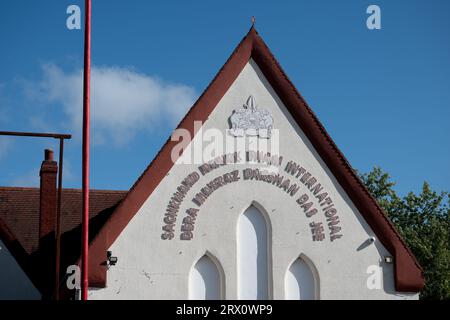 Sachkhand Nanak Dham International, Church Hill Road, Handsworth, Birmingham, West Midlands, England, Großbritannien Stockfoto