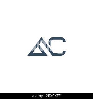 Ursprüngliches Design des AC-Logos. Symbol für Buchstabe AC Stock Vektor