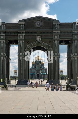 Kirche der Auferstehung im Patriot-Park, Haupttempel der Streitkräfte Russlands, Region Moskau Stockfoto