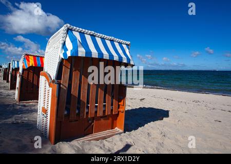 Sonnenaufgang am Strand in Binz, Insel Ruegen Stockfoto