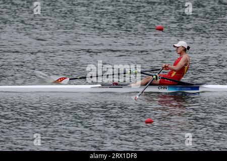 Hangzhou, chinesische Provinz Zhejiang. September 2023. Liu Ruiqi aus China nimmt am 22. September 2023 an den 19. Asienspielen in Hangzhou in der ostchinesischen Provinz Zhejiang Teil. Quelle: Du Xiaoyi/Xinhua/Alamy Live News Stockfoto