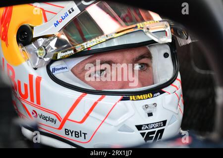 Suzuka, Japon. September 2023. VERSTAPPEN Max (Ned), Red Bull Racing RB19, Portrait während des Formel 1 Lenovo Grand Prix 2023, 16. Runde der Formel 1-Weltmeisterschaft 2023 vom 22. Bis 24. September 2023 auf dem Suzuka International Racing Course, in Suzuka - Foto DPPI Credit: DPPI Media/Alamy Live News Stockfoto