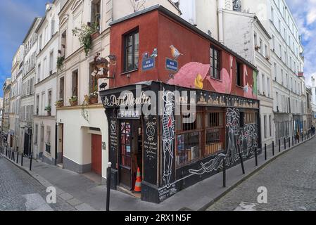 Restaurant Le Petit Moulin, 17 Rue Tholoze, Paris, Frankreich Stockfoto