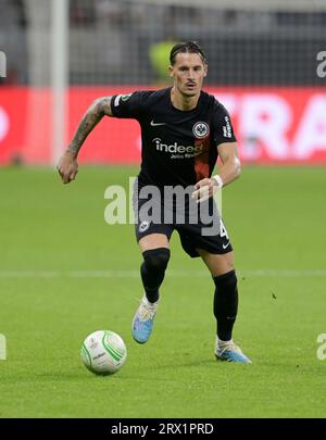 Frankfurt, Deutschland. September 2023. Robin. Koch. Fotografiert beim Fußball Conference League Spiel Eintracht Frankfurt gegen den FC Aberdeen am 21.9.2023 in Frankfurt. Quelle: dpa/Alamy Live News Stockfoto