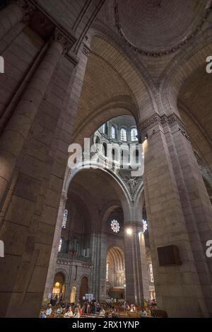 Das Innere der Basilika Sacre-Coeur de Motmartre, Paris, Frankreich Stockfoto