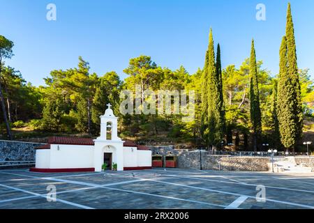 Kapelle, Kloster, Agios, Silas, Agios Souas, Rhodos Island, Griechenland Stockfoto