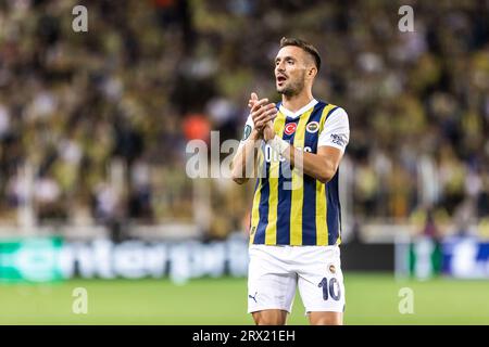 Istanbul, Türkei. September 2023. Dusan Tadic (10) aus Fenerbahce, gesehen während des UEFA Conference League-Spiels zwischen Fenerbahce und dem FC Nordsjaelland im Fenerbahce Sukru Saracoglu Stadion in Istanbul. (Foto: Gonzales Photo/Alamy Live News Stockfoto