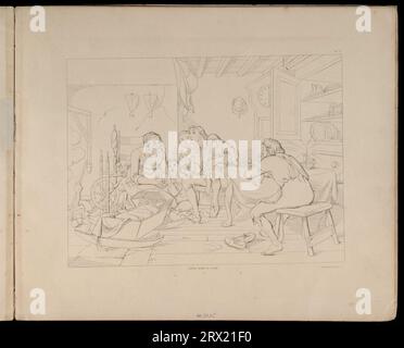 Lithographie, Untitled (Ichabod Crane from Legend of Sleepy Hollow). DL*60.2425. Peters druckt die Kollektion. Stockfoto