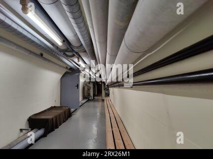 Bundesbank Bunker Cochem, Zugangsgalerie, ehemaliger streng geheimer Bunker, heute Museum, Rheinland-Pfalz, Deutschland, Europa Stockfoto