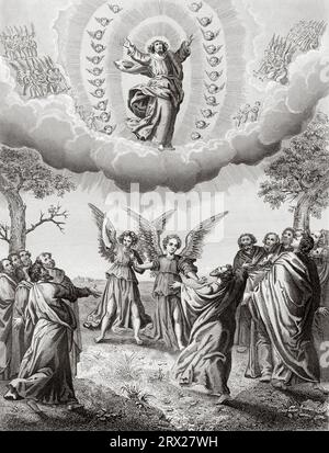 Die Himmelfahrt unseres Herrn Jesus Christus. Illustration für das Leben unseres Herrn Jesus Christus, geschrieben von den vier Evangelisten, 1853 Stockfoto