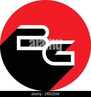 BG Letter-Logo-Konzept auf kreisförmigem Hintergrund Stock Vektor