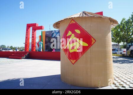 Luannan County, China - 22. September 2022: Schauplatz des Farmers’ Harvest Festivals in Nordchina Stockfoto