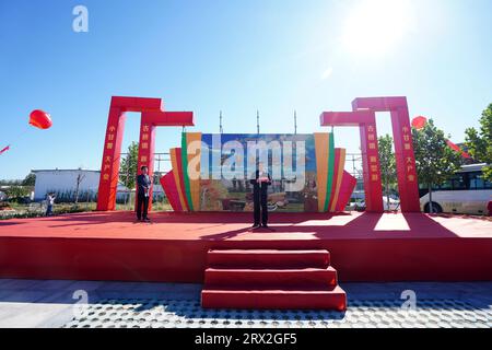 Luannan County, China - 22. September 2022: Schauplatz des Farmers’ Harvest Festivals in Nordchina Stockfoto