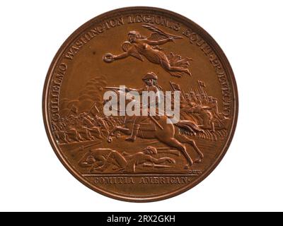 Medaille, William Washington im Cowpens, 1781, Vorderseite. NU*275799.0076. Stockfoto