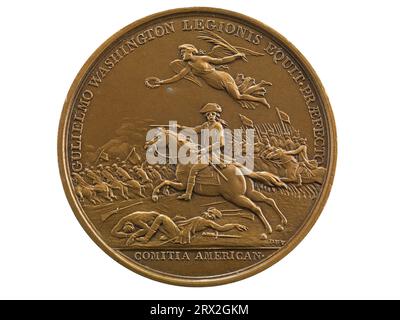 Medaille, William Washington im Cowpens, 1781, Vorderseite. NU*275799.0079. Stockfoto