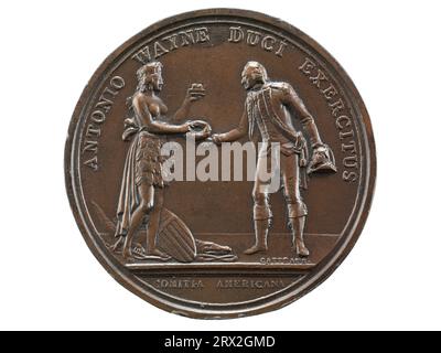 Medaille, Anthony Wayne am Stone Point, 1779, Vorderseite. NU*275799.0551. Stockfoto