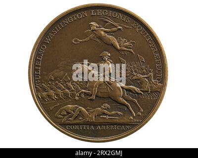 Medaille, William Washington im Cowpens, 1781, Vorderseite. NU*165206.0056. Stockfoto