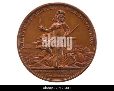 Medaille, Francois Louis Teissedre de Fleury am Stony Point, 1779/1880, Vorderseite. NU*275799.0069. Stockfoto