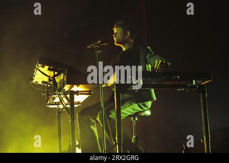 Mailand, Italien, 18. September 2023. Der englische Sänger und Musiker James Blake tritt live bei Fabrique in Mailand auf. Credits: Maria Laura Arturi/Alamy Live News Stockfoto