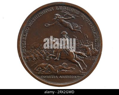 Medaille, William Washington im Cowpens, 1781, Vorderseite. NU*275799.0078. Stockfoto