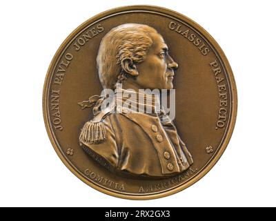 Medaille, John Paul Jones, Bonhomme Richard vs. Serapis, 1779, Vorderseite. NU*275799.0073. Stockfoto