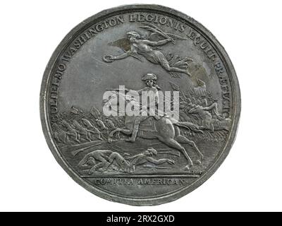 Medaille, William Washington im Cowpens, 1781, Vorderseite. NU*281629.0001. Stockfoto