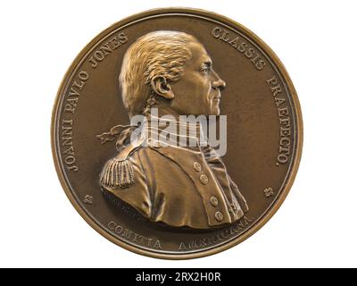 Medaille, John Paul Jones, Bonhomme Richard vs. Serapis, 1779, Vorderseite. NU*76.23.07. Stockfoto