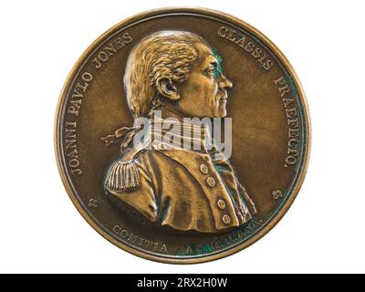 Medaille, John Paul Jones, Bonhomme Richard vs. Serapis, 1779, Vorderseite. NU*76.23.08. Stockfoto