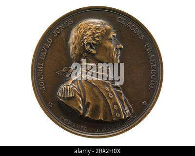 Medaille, John Paul Jones, Bonhomme Richard vs. Serapis, 1779, Vorderseite. NU*76.23.09. Stockfoto