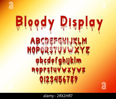 Verdammter Alphabet-Schriftvektor schrecklich Stock Vektor