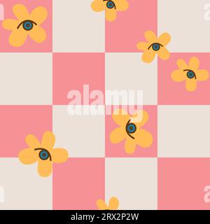 Vektor-Hintergründe trendiger Retro-Trippy-Style Stock Vektor