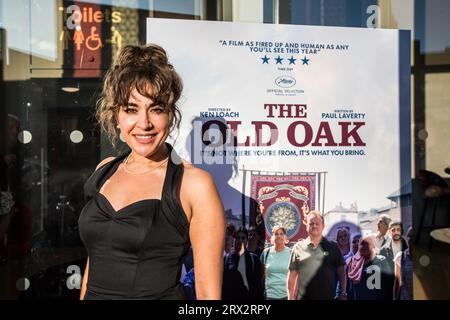 Schauspieler Claire Rogerson beim Premier of the Ken Loach Film „The Old Oak“ im Gala Theatre in Durham City, Großbritannien. 21/9/2023. Foto: Stuart Boulton Stockfoto