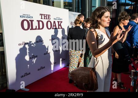 Hauptdarstellerin Ebla Mari beim Premier of the Ken Loach Film „The Old Oak“ im Gala Theatre in Durham City, Großbritannien. 21/9/2023. Foto: Stuart Boulton Stockfoto