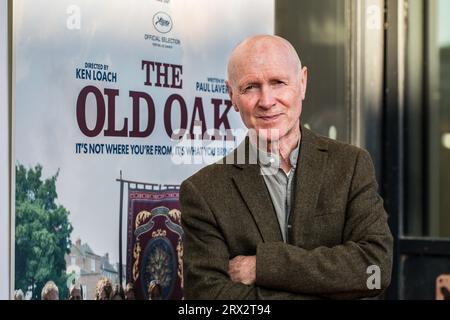 Der Autor Paul Laverty beim Premier of the Ken Loach Film „The Old Oak“ im Gala Theatre in Durham City. 21/9/2023. Foto: Stuart Boulton Stockfoto