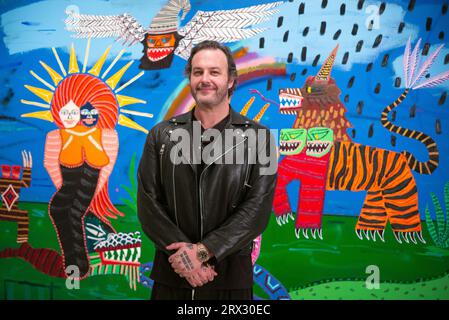 Der Künstler Jordy Kerwick während der Präsentation Jordy Kerwick Ausstellung im Museo Thyssen in Madrid 22. September 2023. Spanien Stockfoto