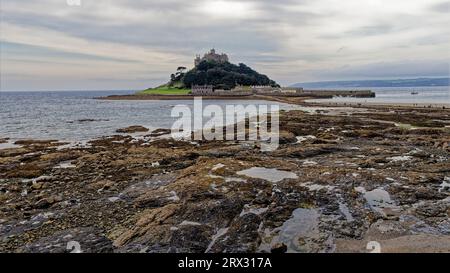 St. Michaels Mount aus Marazion in Cornwall England Stockfoto