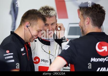 Suzuka, Japan. September 2023. Suzuka, Japan, Freitag, 22. September: #27, Nico HUELKENBERG, HULKENBERG, GER, Haas F1 Team, während des Großen Preises der japanischen Formel 1 2023. Gebührenpflichtiges Bild, Foto und Copyright © PETERSON Mark ATP Images (PETERSON Mark/ATP/SPP) Credit: SPP Sport Press Photo. Alamy Live News Stockfoto