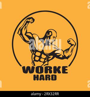 Logo für das FITNESSSTUDIO im Vektorize-Format. Stock Vektor