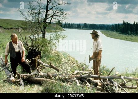 LEGENDEN DES HERBSTES 1994 Sony Pictures veröffentlicht Film mit Brad Pitt auf der rechten Seite und Anthony Hopkins Stockfoto