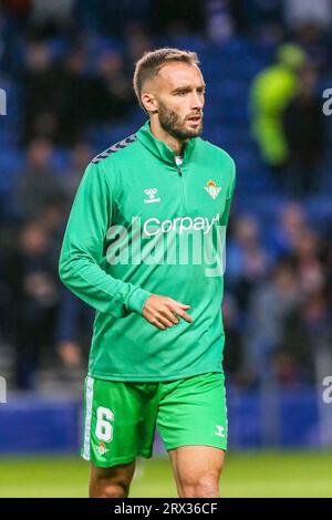 DER DEUTSCHE Fußballprofi PEZZELLA spielt derzeit für Real Betis. FC. Bild, das während einer Schulungssitzung aufgenommen wurde. Stockfoto