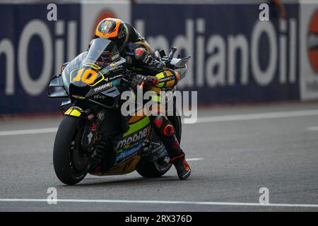 Greater Noida, Indien. September 2023. Freies Training vor dem Großen Preis von Indien für indisches Öl auf dem Buddh International Circuit, 22. September 2023 in Picture: Luca MARINI POOL/MotoGP.com/Cordon Pressebilder sind nur zur redaktionellen Verwendung bestimmt. Obligatorische Gutschrift: © MotoGP.com Credit: CORDON PRESS/Alamy Live News Stockfoto