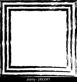 Abstraktes Foto, Rahmen Vintage-Rahmen Hand gezeichnete Pinsel Grunge Hintergrund Stock Vektor