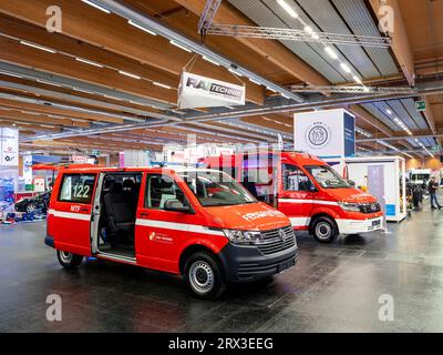 Wels, Österreich. 22. September 2023. „Die österreichische Leitmesse für Einsatzorganisationen“ Rettungskongress „Retter Messe Wels“ zeigt die neuesten Entwicklungen in den Bereichen Brandbekämpfung, Rettungs- und Polizeitechnik ©Andreas Stroh Credit: Andreas Stroh/Alamy Live News Stockfoto