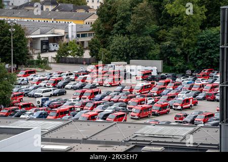 Wels, Österreich. 22. September 2023. „Die österreichische Leitmesse für Einsatzorganisationen“ Rettungskongress „Retter Messe Wels“ zeigt die neuesten Entwicklungen in den Bereichen Brandbekämpfung, Rettungs- und Polizeitechnik ©Andreas Stroh Credit: Andreas Stroh/Alamy Live News Stockfoto