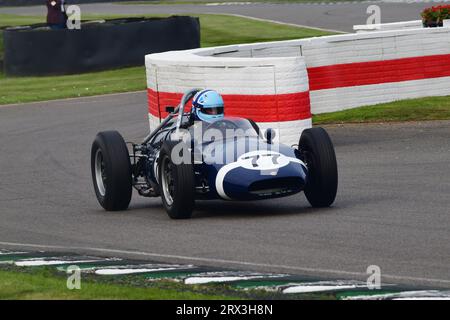 Nicholas Topliss, Cooper-Climax T53 lowline, Richmond und Gordon Trophies, 25 Minuten Rennen für 2500cc Grand Prix Autos, die konkurrierten Stockfoto