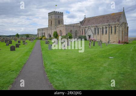 Bamburgh, England - 13. Juli 2023: The Church of St Aidan in Bamburgh, Northumberland Stockfoto