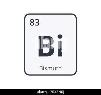 Wismut-Chemisches Symbol. Stock Vektor